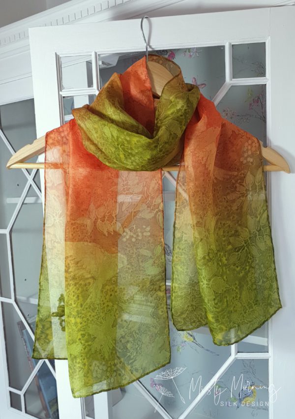 Autumn silk scarf