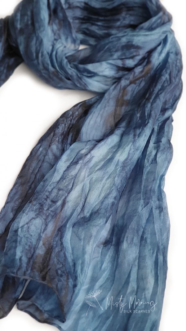 Twilight silk scarf hand made