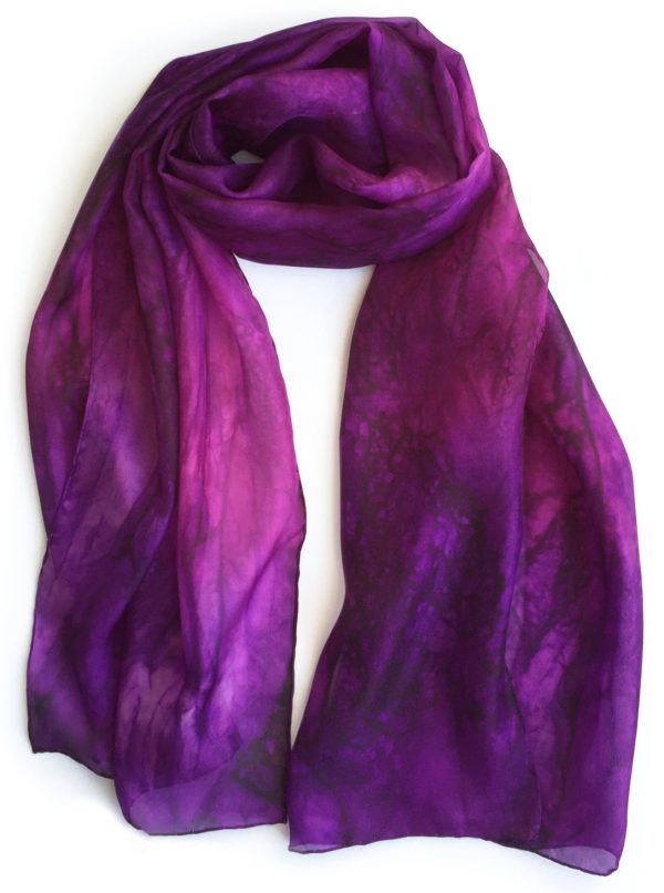 winter purples combo silk scarf