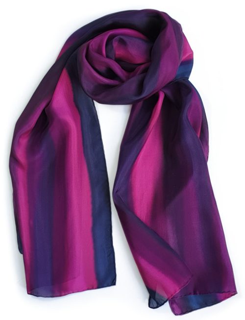 Winter Berries silk scarf season colours