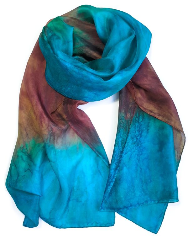 riverbank silk scarf handmade